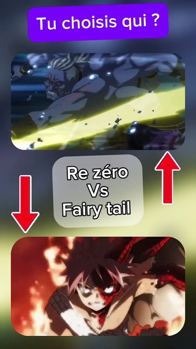 Choisis ton anime favori entre Re:Zéro et Fairy Tail