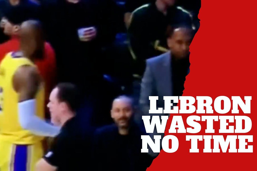 Wasted no time! LeBron James left a Los Angeles Lakers huddle to confront Stephen A. Smith