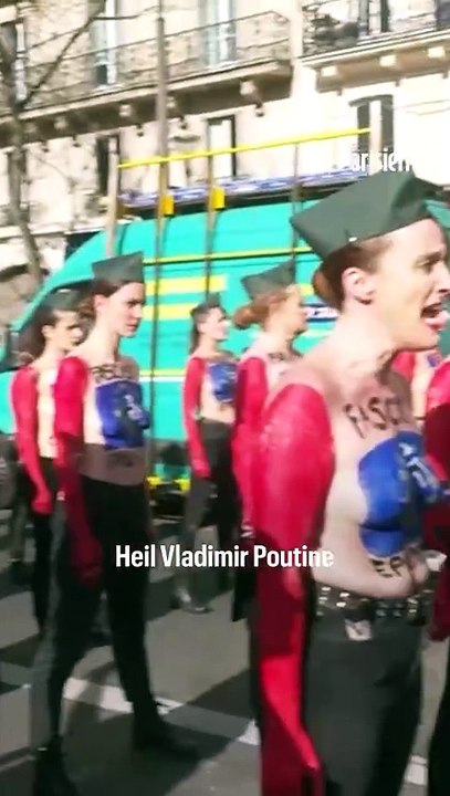 Paris : des Femen manifestent contre Trump et Poutine