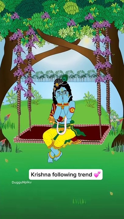 Krishna won this trend  #2danimation----#cartoon #duggunpiku #funny #reelsindia #reels #trending #trendingreels #trendingsongs #tiktokviral #songstatus #krishnastatus #kanha #relatable #explore