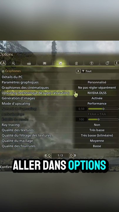 Optimisation des paramètres sur Monster Hunter Wild