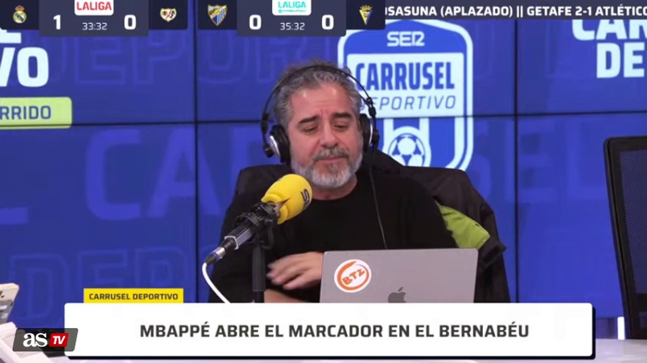 La reacción de Roncero al gol de Vinicius al Rayo Vallecano