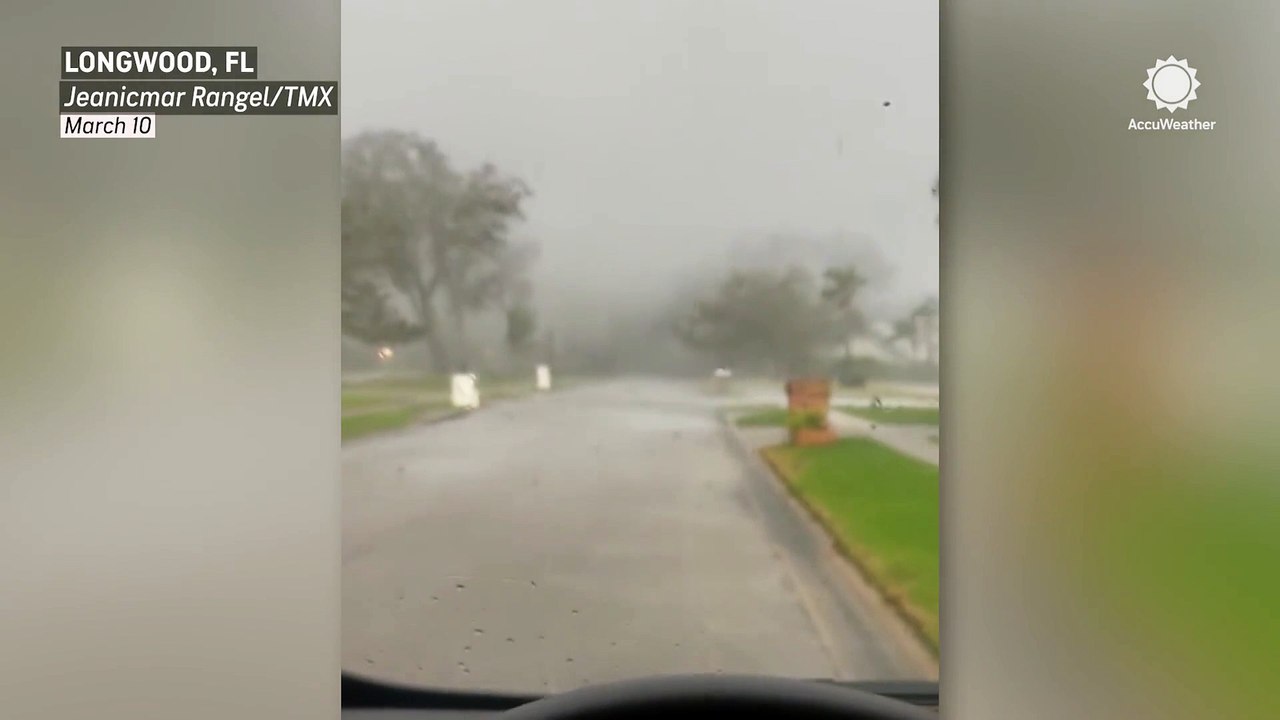 Terrifying view from inside a tornado in Florida