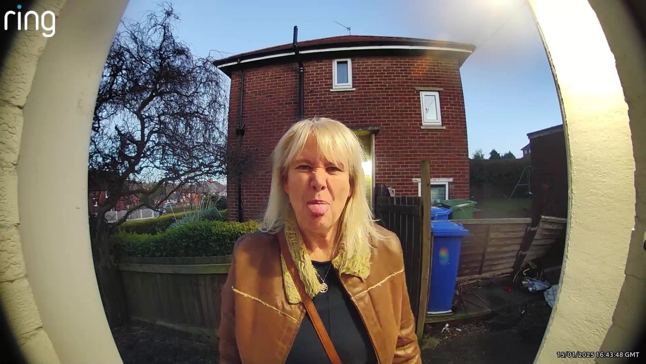 Goofy gran re-enacts famous Del Boy scene