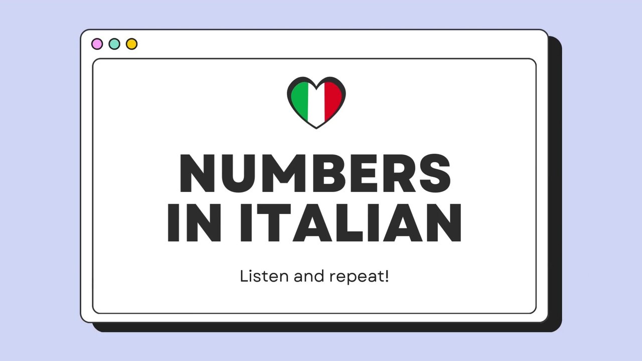 Learn Italian Numbers - Counting & Ordinal Numbers in Italian 🇮🇹 | Italian for Beginners [SUB]
