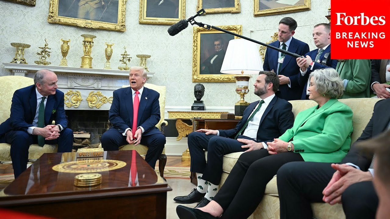Trump Takes Questions From Reporters While Hosting Ireland's Taoiseach In Oval Office