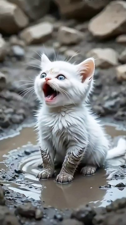 A Kind Wolf's Unexpected Rescue: Saving a Helpless Kitten #AnimalRescue #WolfAndKitten #3DAnimation