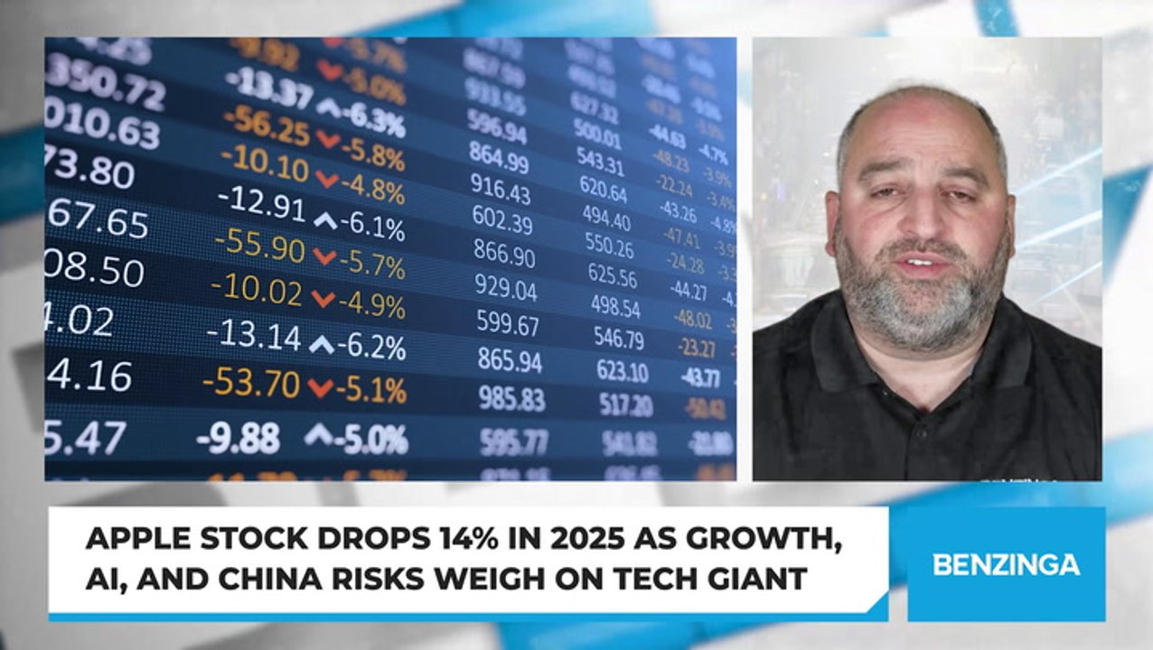 Apple Stock Drops 14% in 2025 As Growth, AI, And China Risks Weigh On Tech Giant