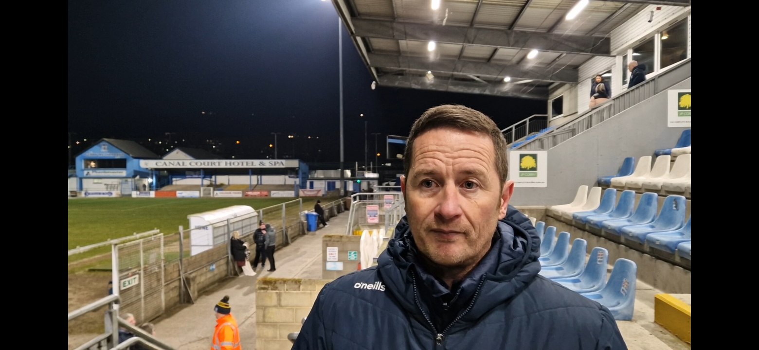 Darren Mullen Newry City v Dundela post-match 14.03.2025