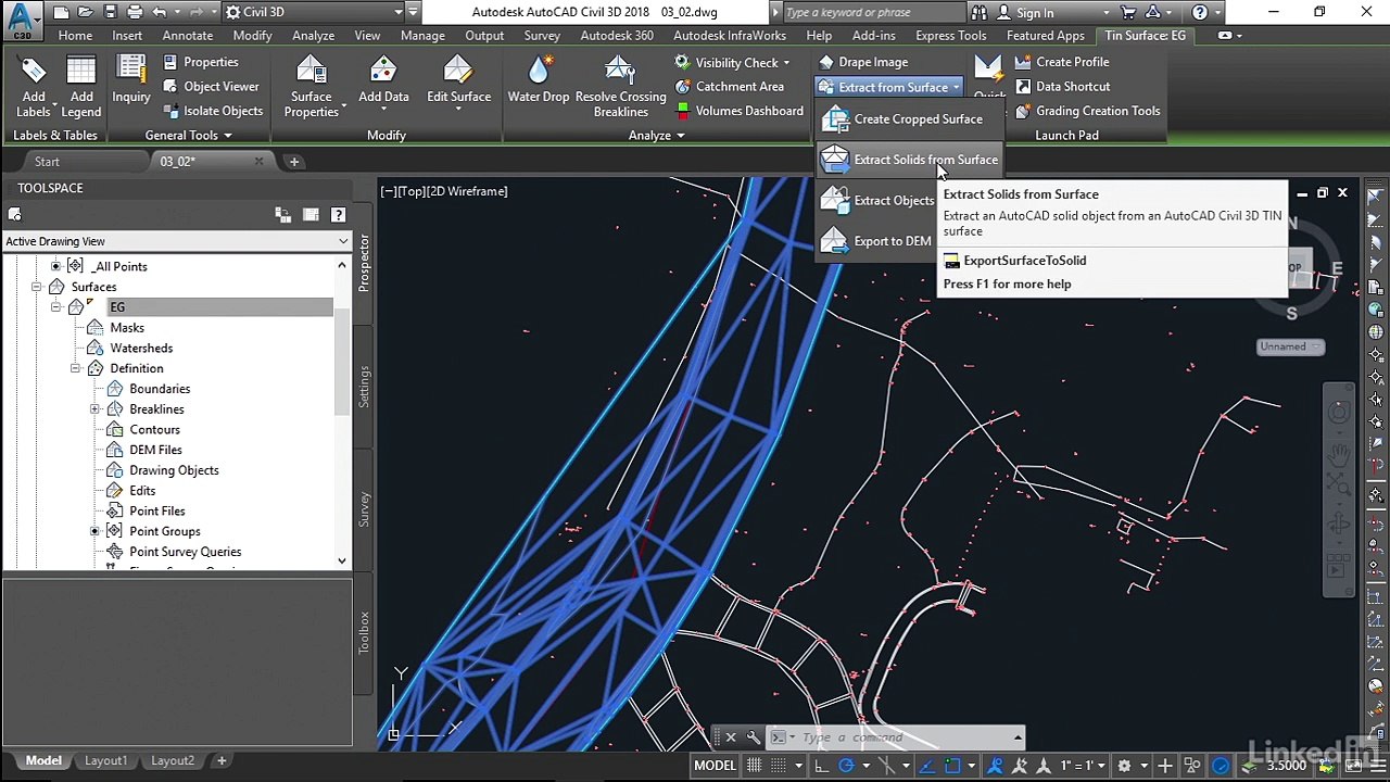 How to Surface boundaries in Civil 3d #Autodesk #civil3d