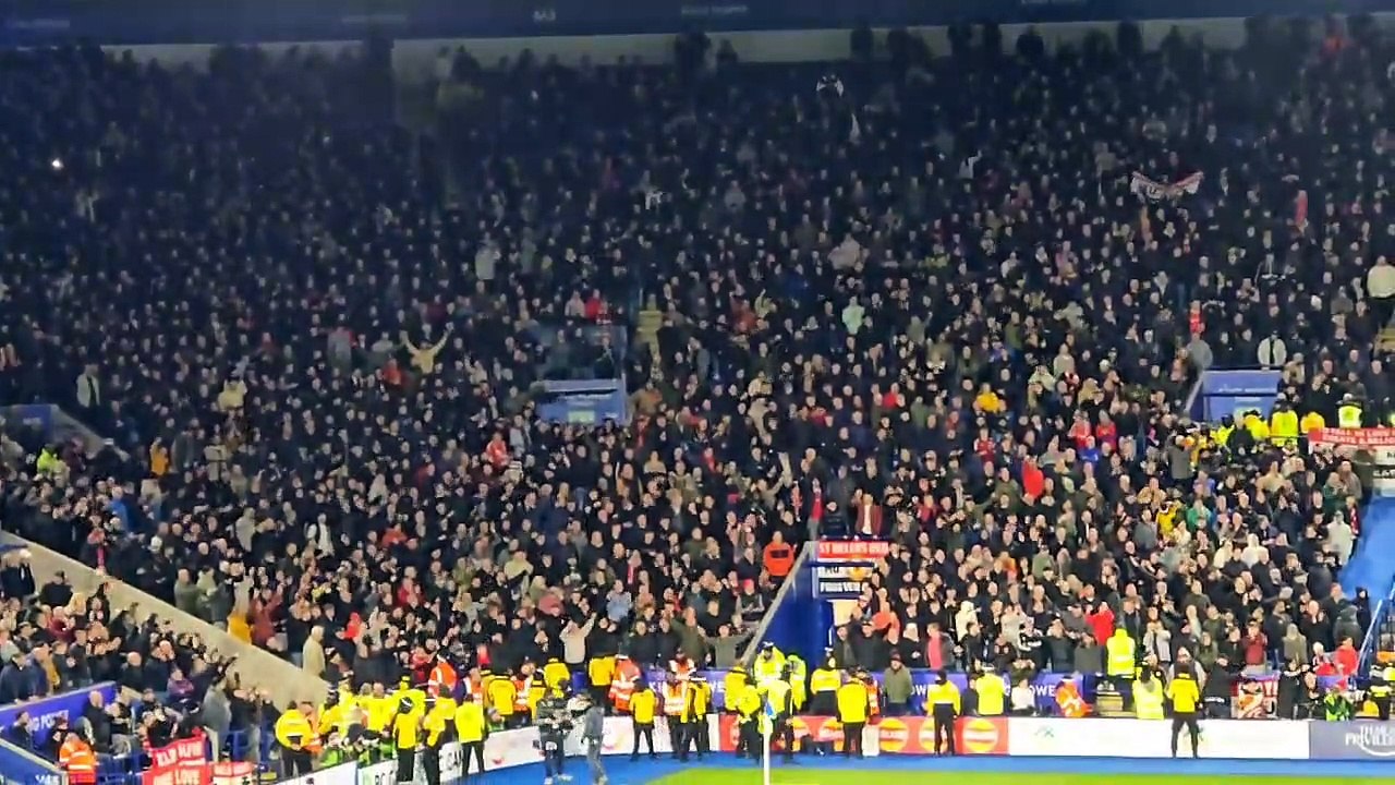 Manchester United fan chant for Ruben Amorim in Leicester win