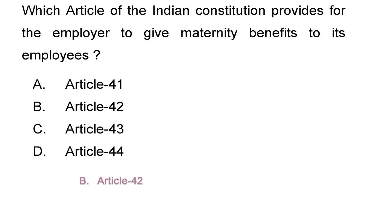 Indian Constitution Practice Set 08