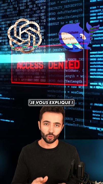 CHATGPT BANNIT DEEPSEEK !! 🇨🇳 #chatgpt #deepseek #actusia #usa #openai #china