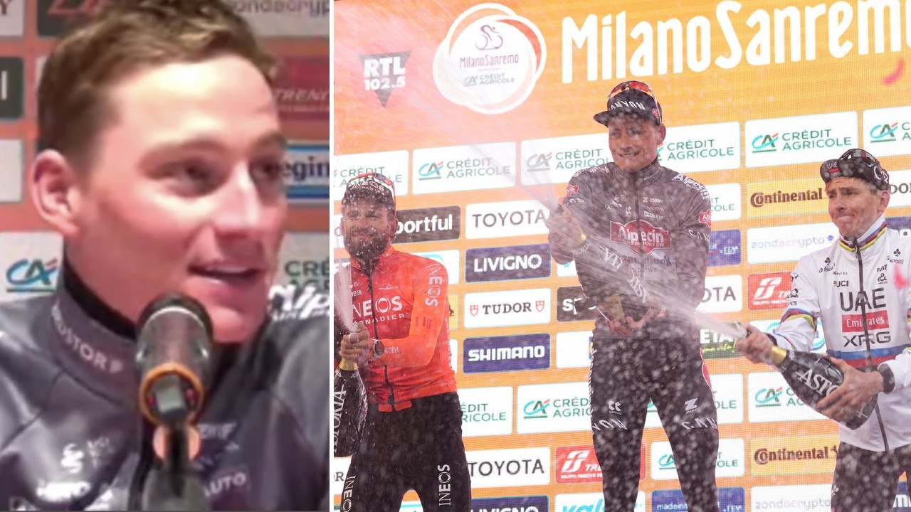 Cycling - Milan-San Remo 2025 - Mathieu van der Poel full press conference : "Tadej Pogacar... I never saw this in Cipressa"