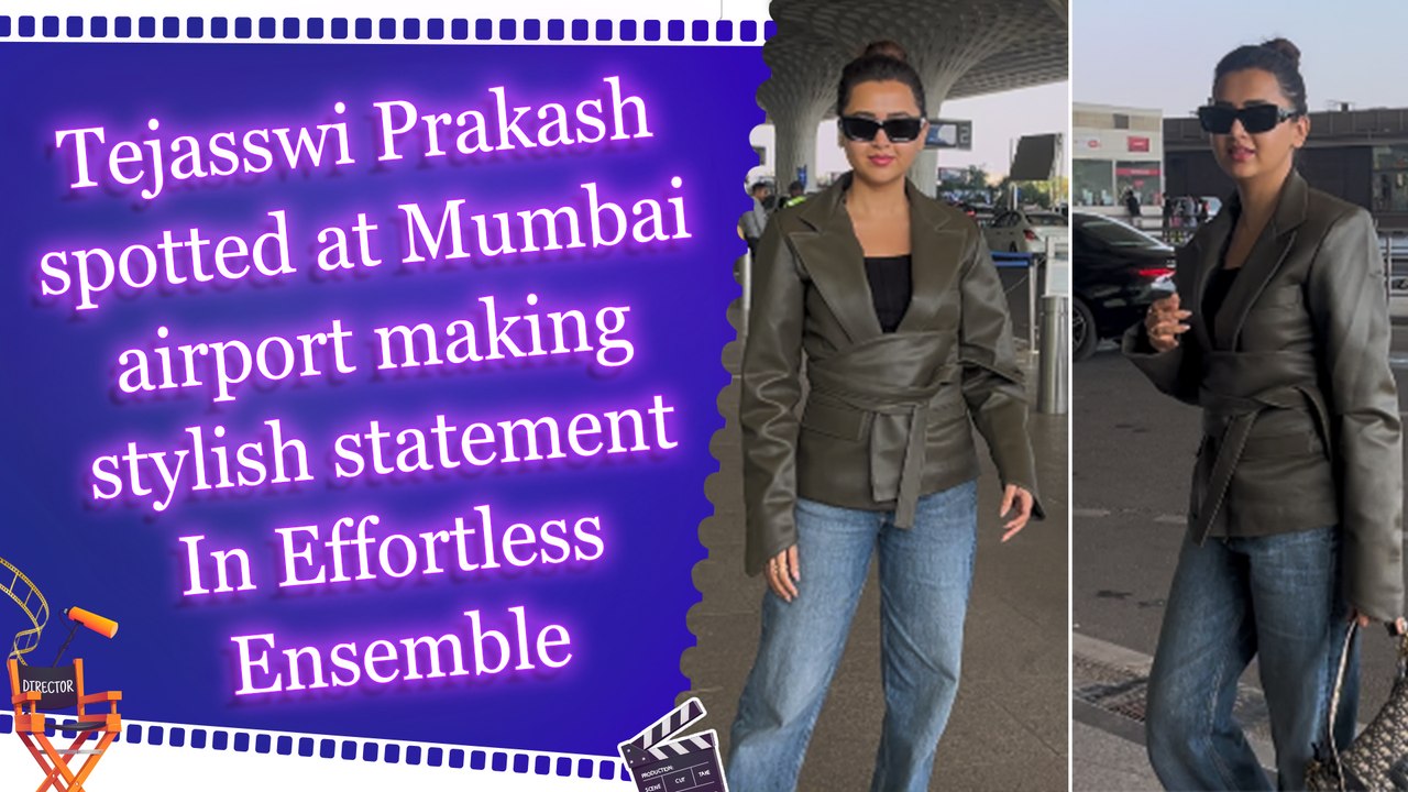Tejasswi Prakash spotted at Mumbai airport making stylish statement In Effortless Ensemble