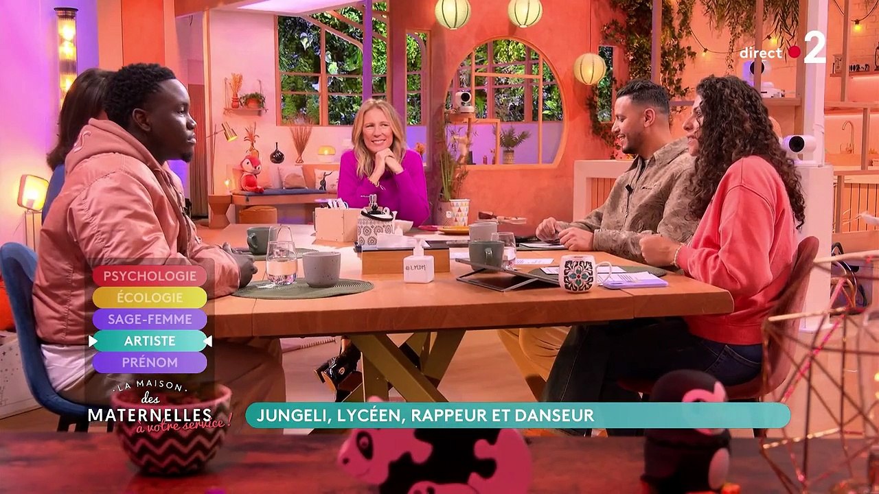 L'artiste Jungeli, invité de l'émission "Les Maternelles" sur France 2.