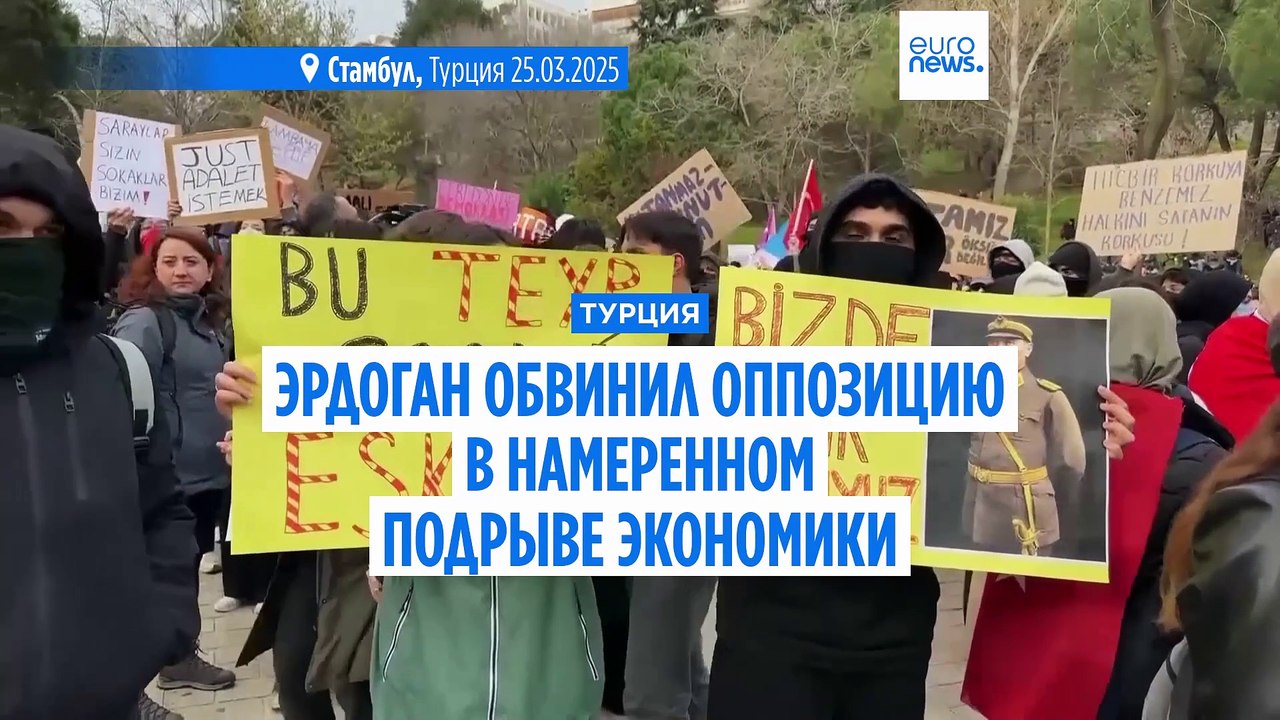 Протесты в Турции: Эрдоган обвинил оппозицию в разрушении экономики
