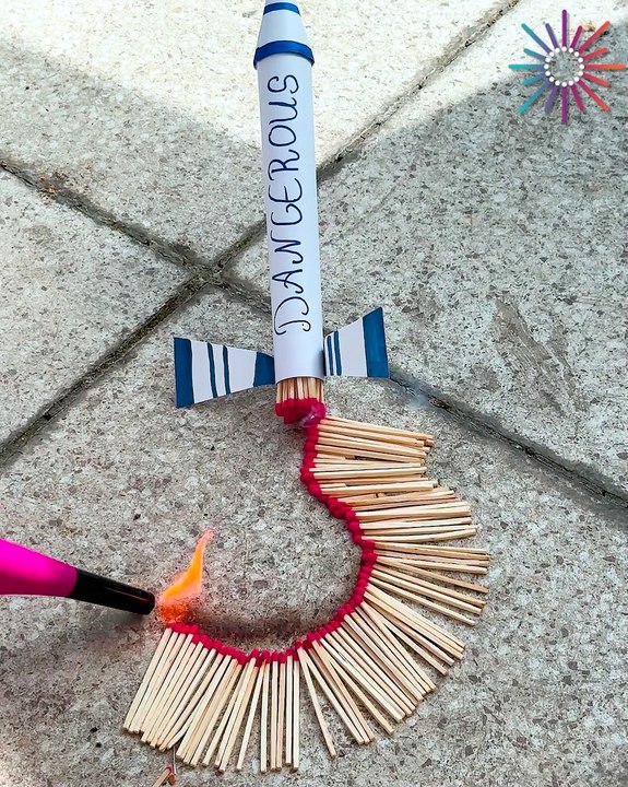 Will it fly? Experiment with matches and paper rocket! 🚀🔥