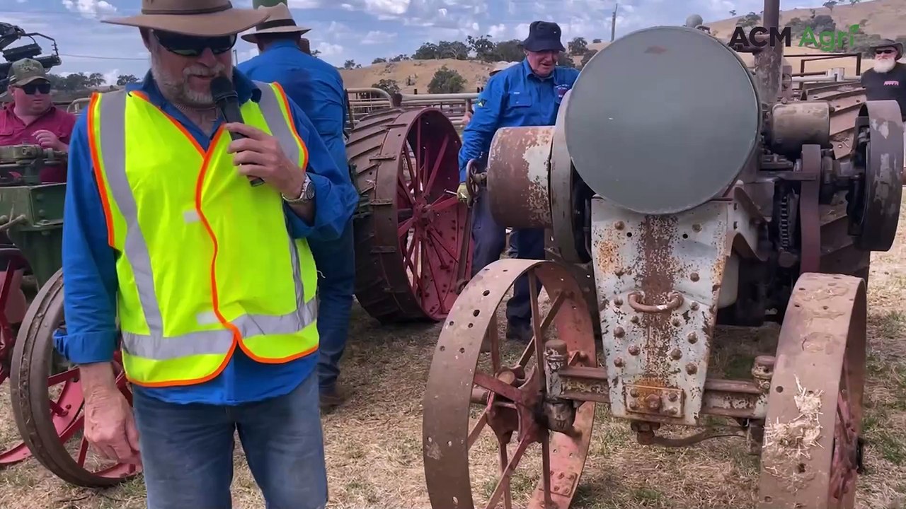 Firing up a century old tractor engine