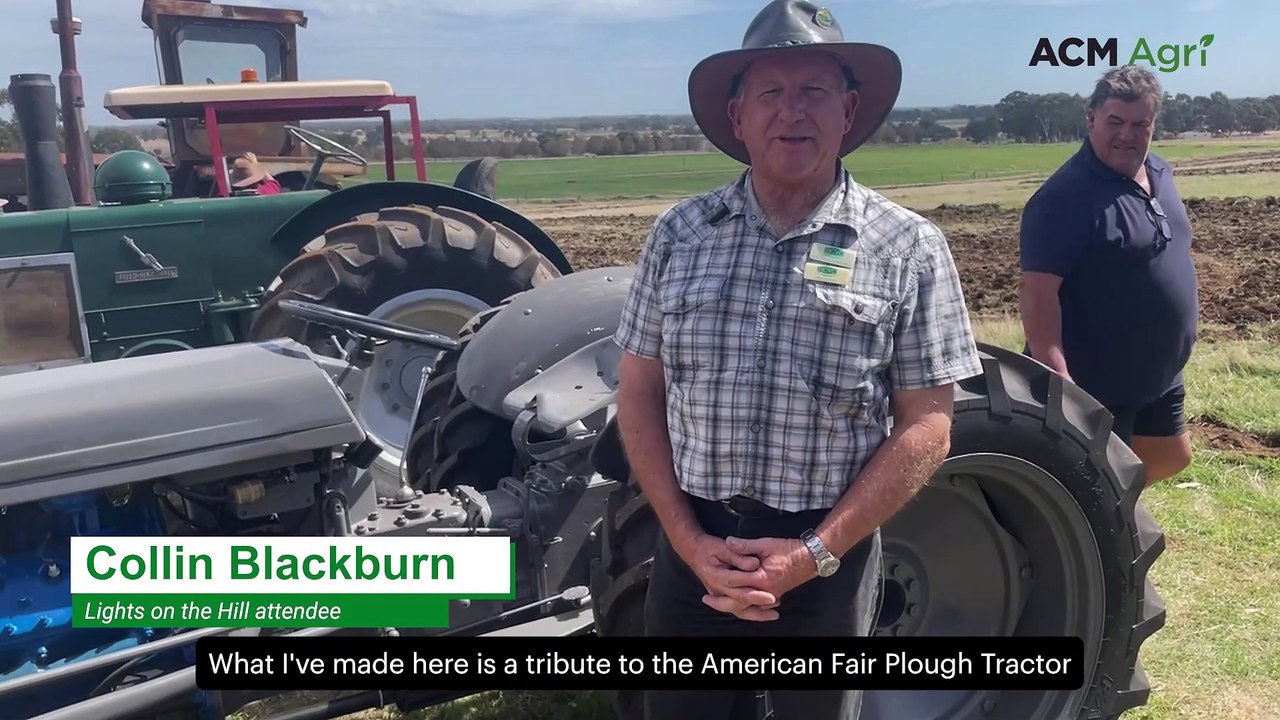 Collin Blackburn's Ford tractor explained at Lights on the Hill