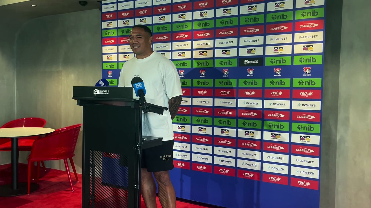 Knights forward Tyson Frizell in Newcastle on March 31, 2025