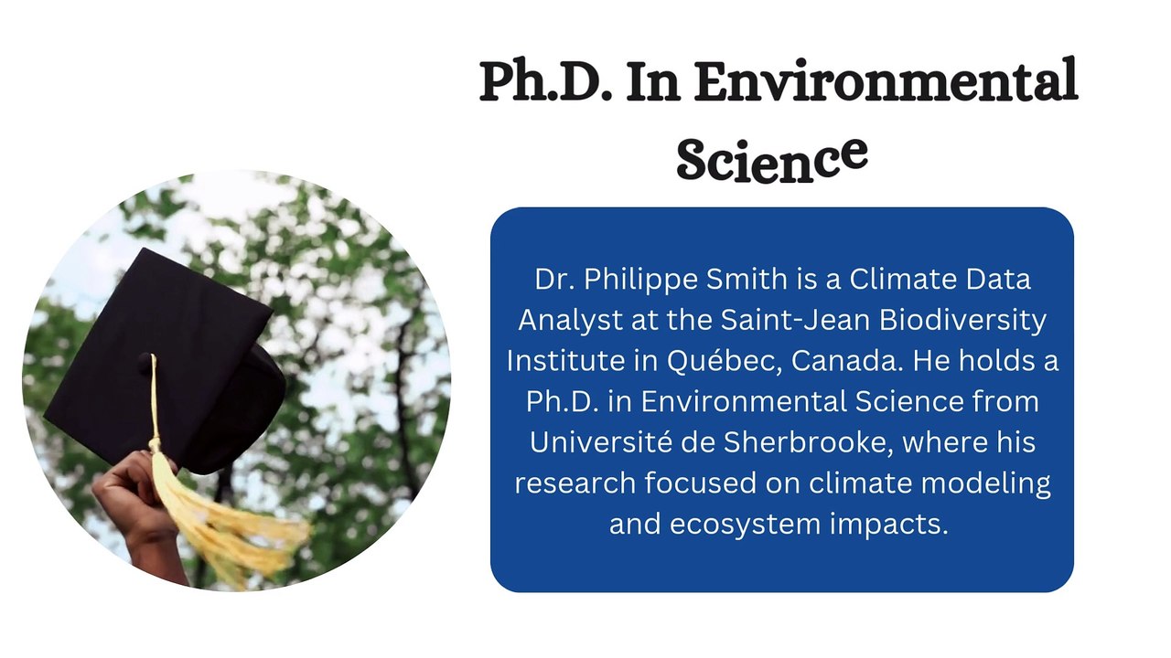 Dr. Philippe Smith - A Climate Data Analyst