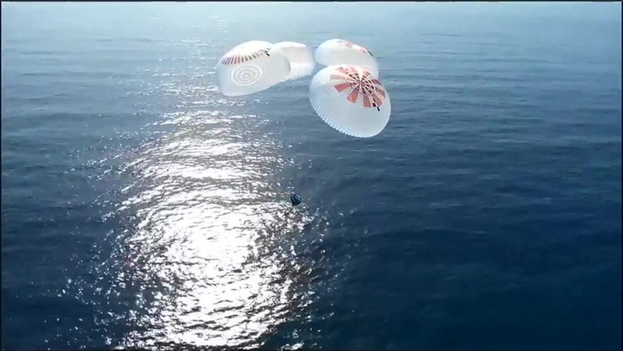 Watch: Bitcoin investor’s private SpaceX flight splashes down on Earth