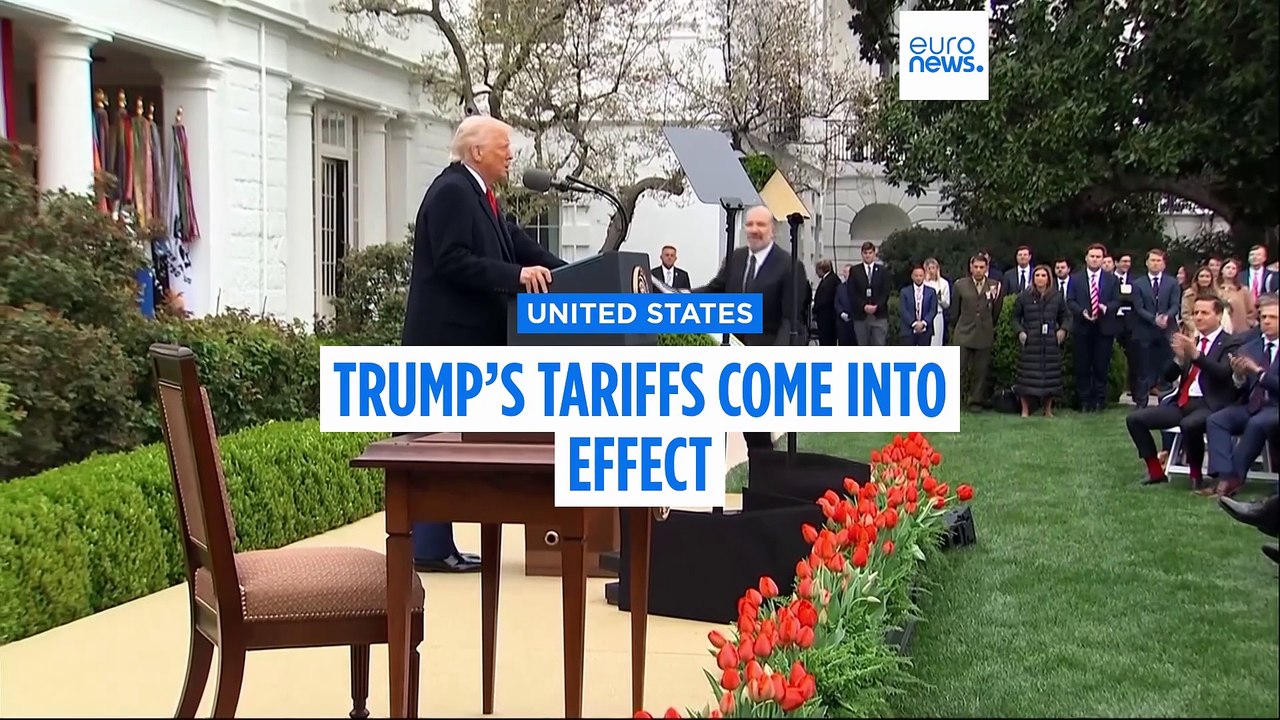 US President Trump's 10% tariffs come into effect as European nations remain on alert