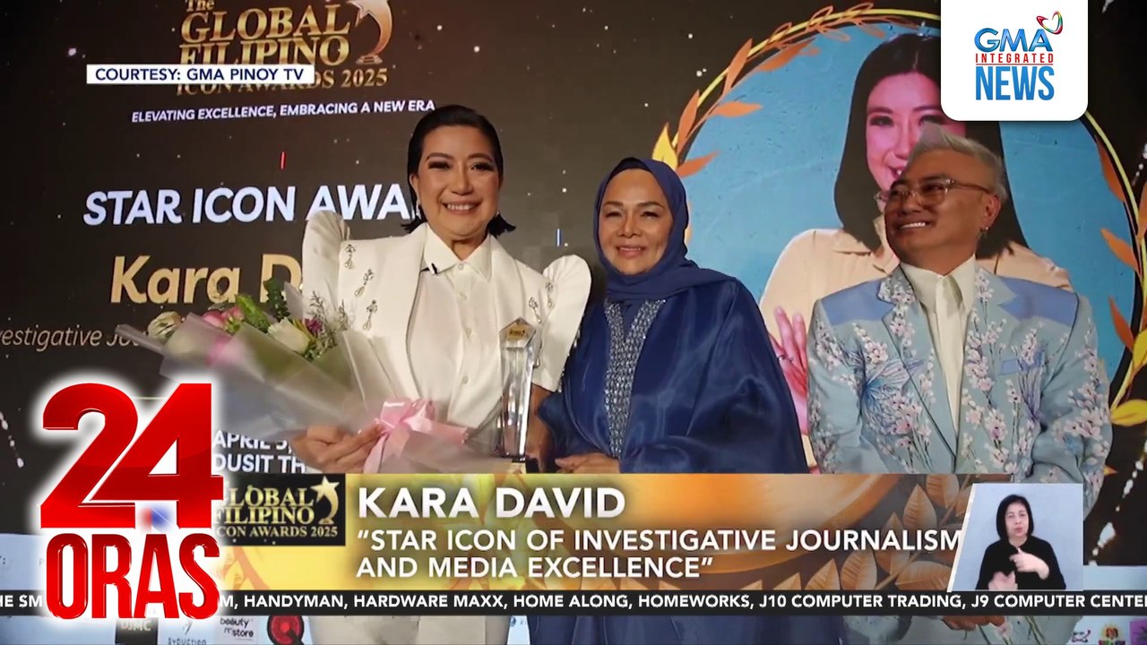 Broadcast Journalist Kara David, ginawaran ng "Star Icon of Investigative Journalism and Media Excellence" Award | 24 Oras