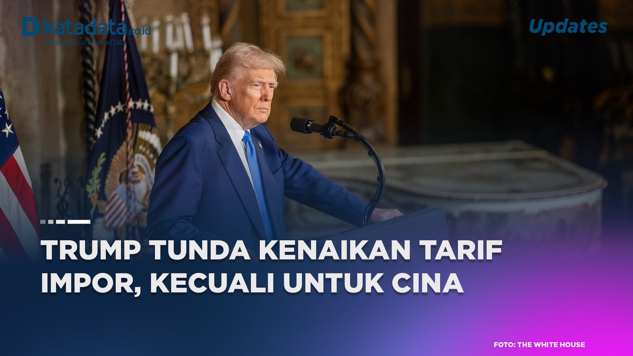 Trump Tunda Tarif 90 Hari Kecuali untuk Cina