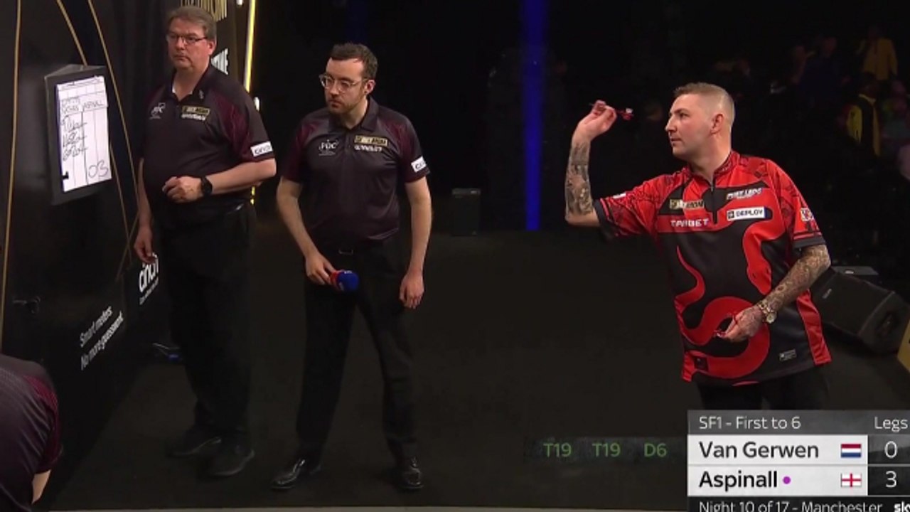 Le replay de van Gerwen - Aspinall - Fléchettes - Premier League à Manchester