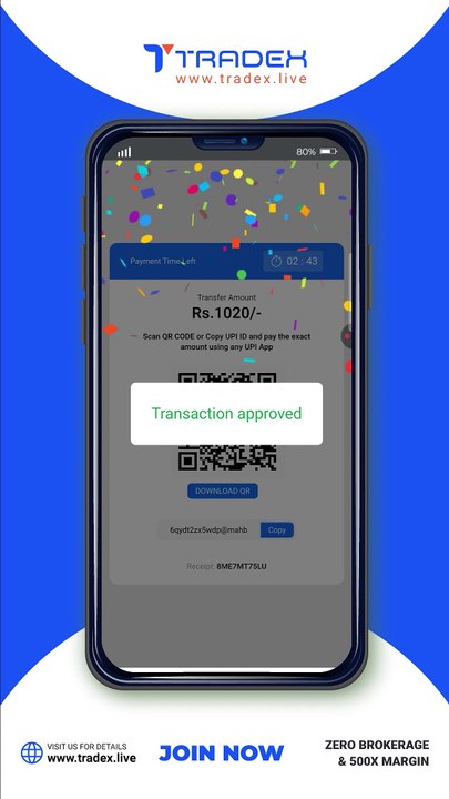 How to add money in Tradex.live