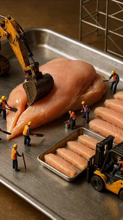 Make chicken tenders . . . #aiart #miniature #miniatureworld #tinyworkers