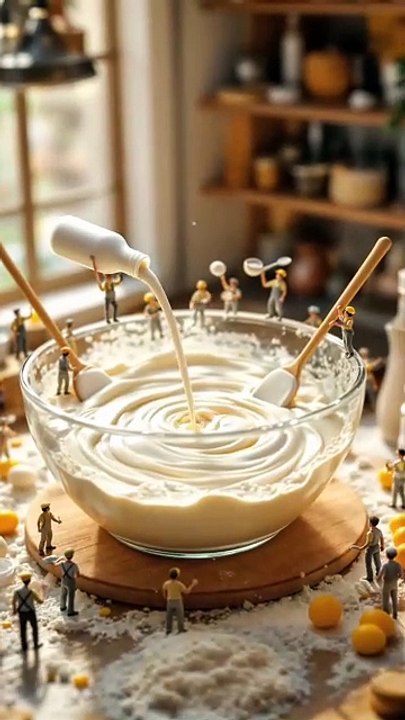 Make Pancake . . . #aiart #miniature #miniatureworld #tinyworkers