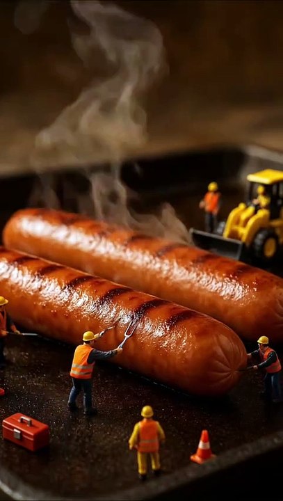 Make hot dog . . . #aiart #miniature #miniatureworld #tinyworkers