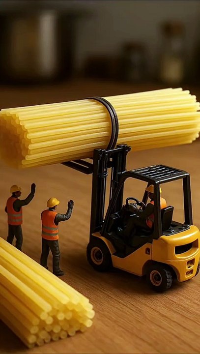 Make spaghetti . . . #aiart #miniature #miniatureworld #tinyworkers #food #spaghetti