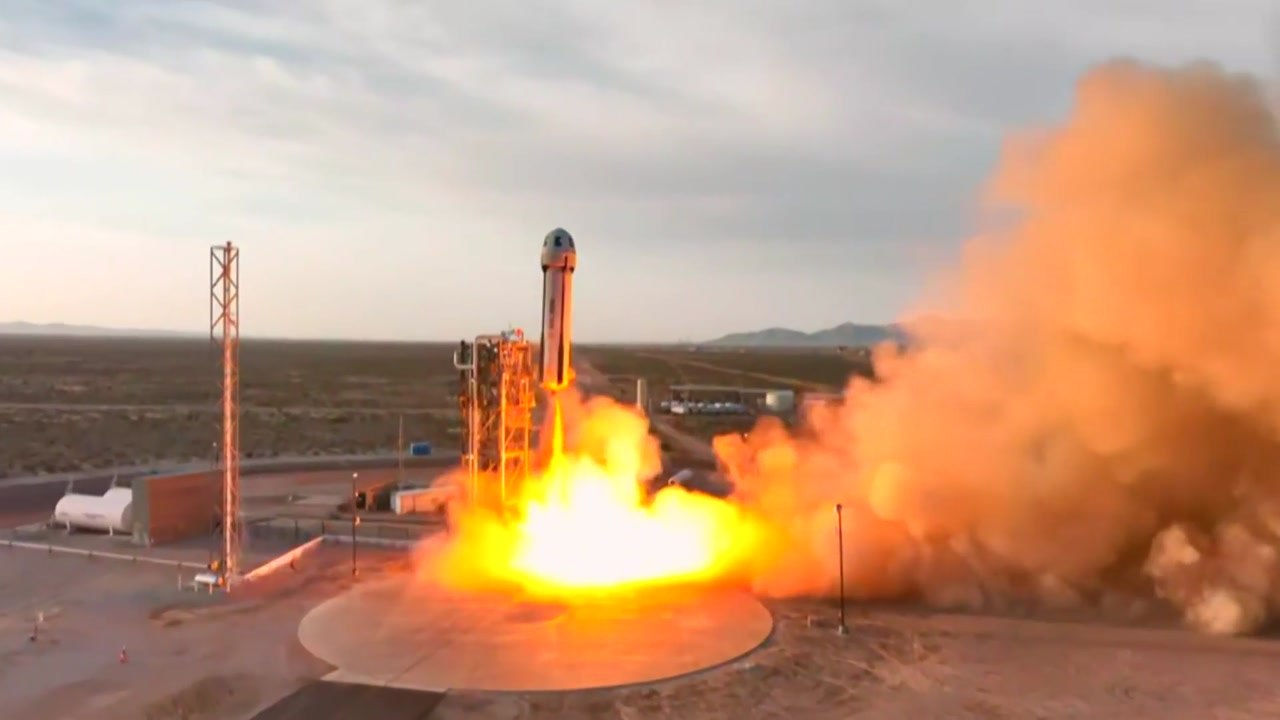 62년 만에 여성만 태운 우주선 발사...베이조스 약혼녀 등 6명 탑승 / YTN