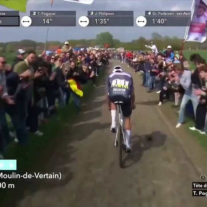 Paris-Roubaix : un spectateur a lancé un bidon sur Mathieu van der Poel