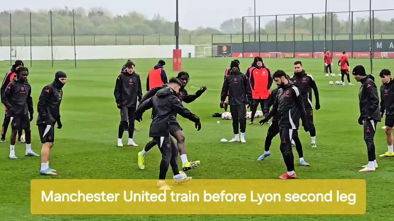 Manchester United training squad for Lyon fixture