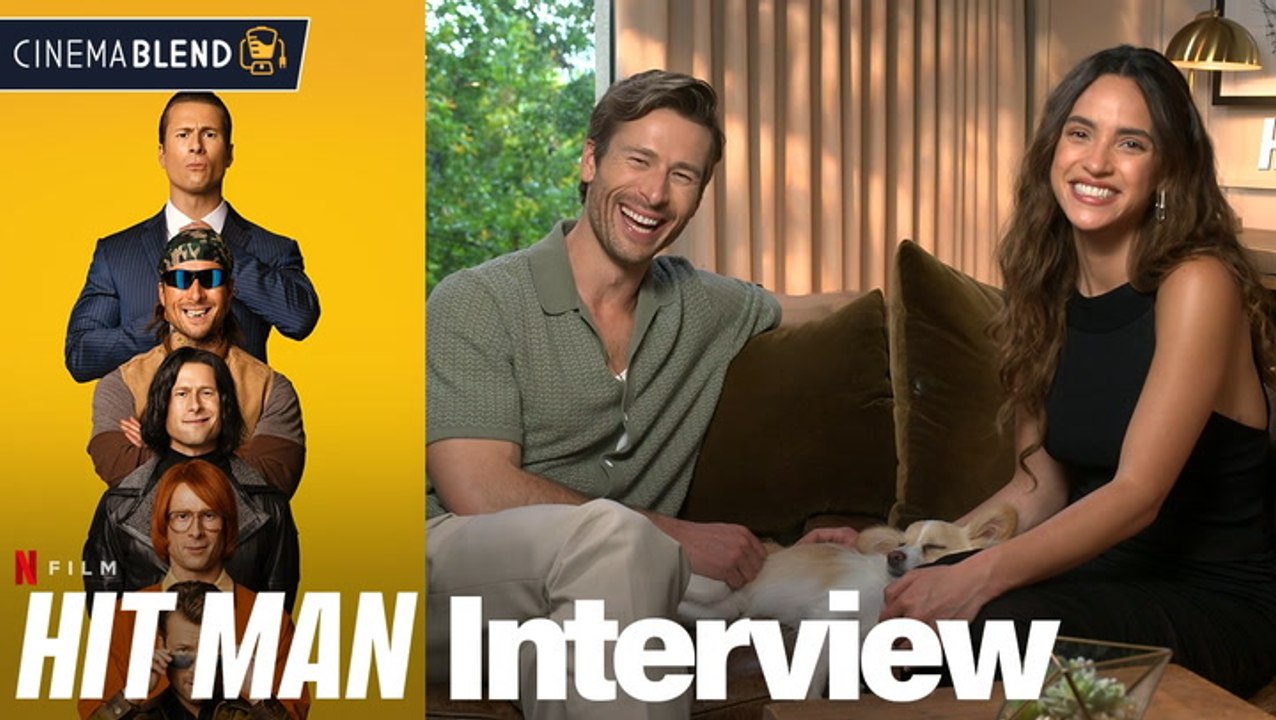 'HIT MAN' Movie Interviews with Glen Powell, Adria Arjona, Director Richard Linklater & More