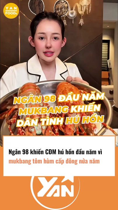 Ngân 98 mukbang tôm hùm có giòi