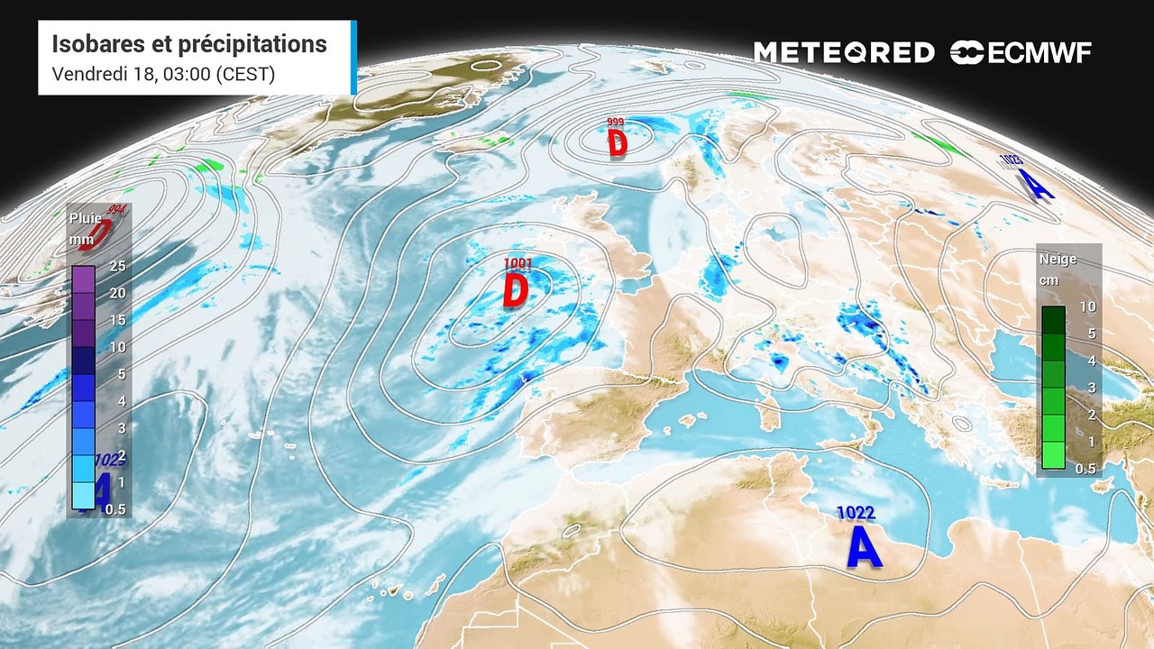 Situation atmosphérique en Europe et en France