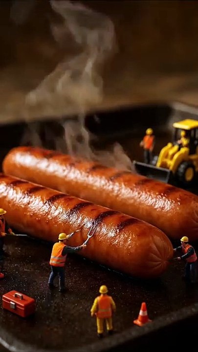 Make hot dog . . . #aiart #miniature #miniatureworld #tinyworkers