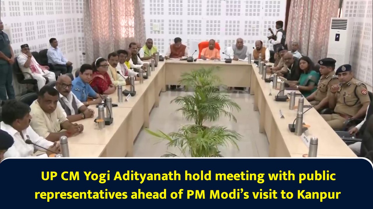 UP CM Yogi Adityanath hold meeting with public representatives ahead of PM Modi’s visit to Kanpur
