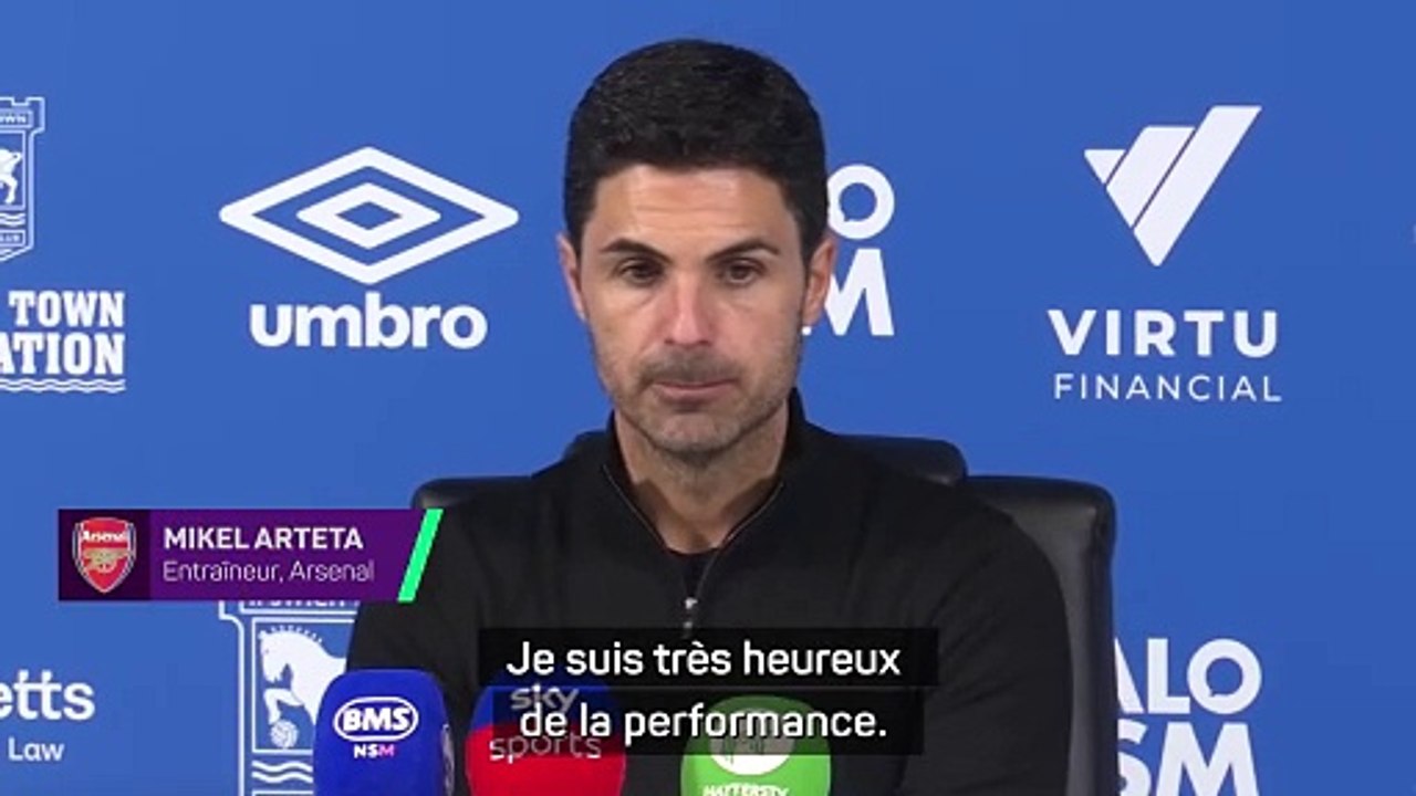 Arteta : "Des ajustements nécessaires quand on est court en effectif"