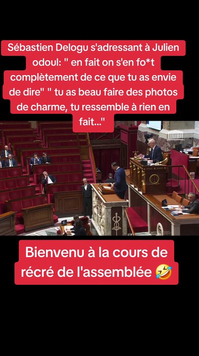 Sébastien Delogu clash Julien Odoul à l'Assemblée Nationale