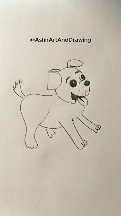 dog drawing easy step by step