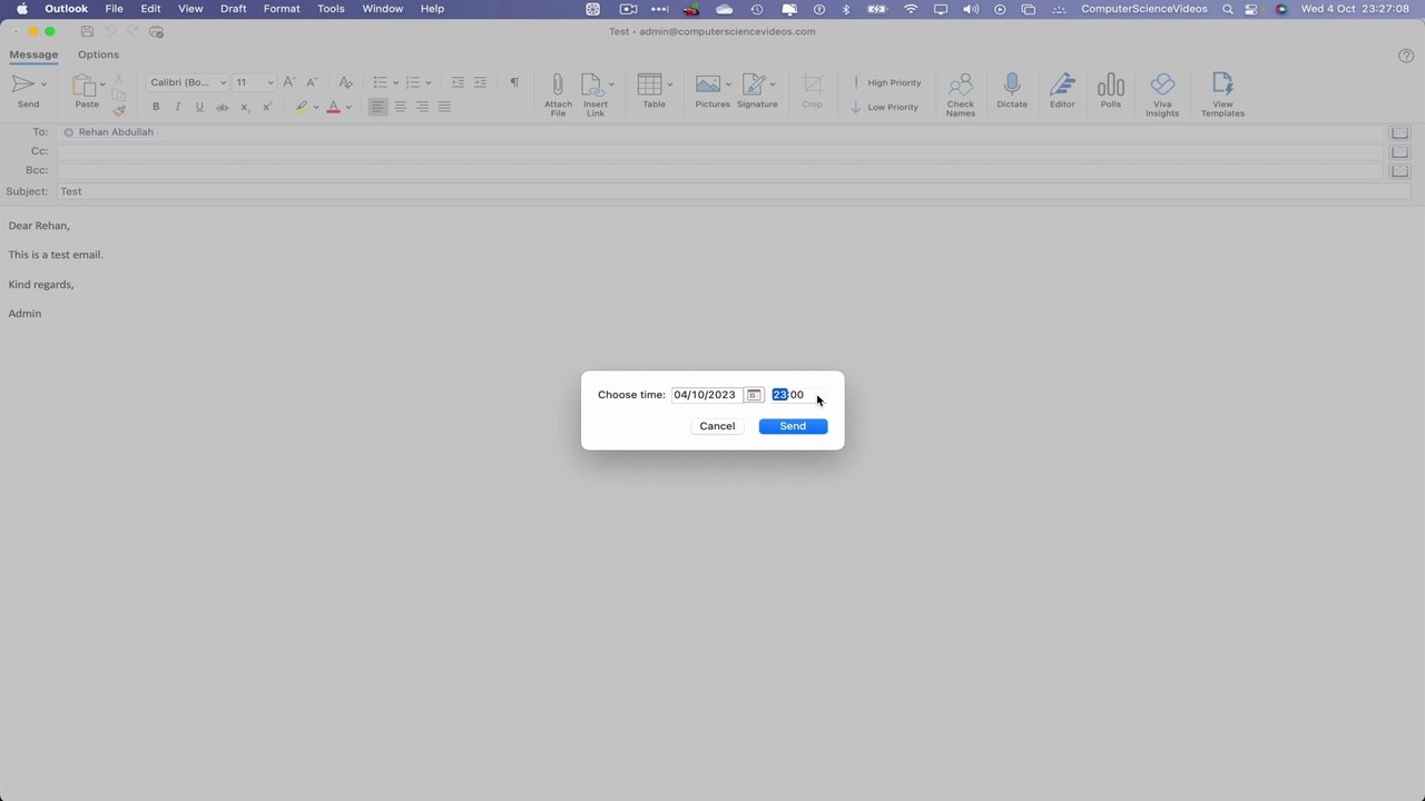 How to SCHEDULE SEND an Email On Your Microsoft Outlook Account Using a Mac - Basic Tutorial | New