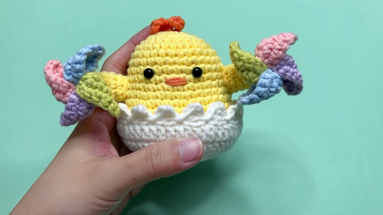 Crochet Chick Tutorial: 7. How to crochet the eggshell?