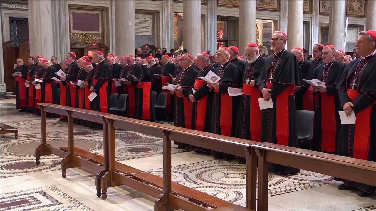 Cardinals pay tribute to late Pope Francis in St Mary Major Basilica